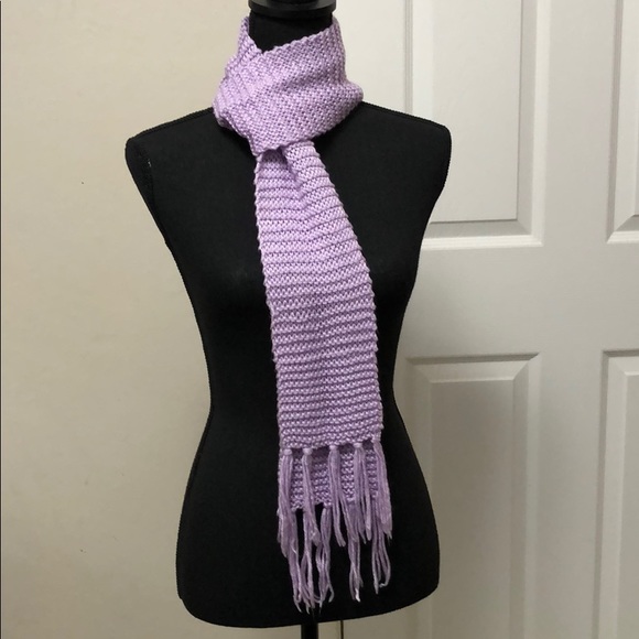 Accessories - Lavender Handmade Knitted Scarf